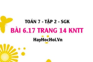 Bài 6.17 trang 14 Toán 7 Tập 2 Kết nối tri thức